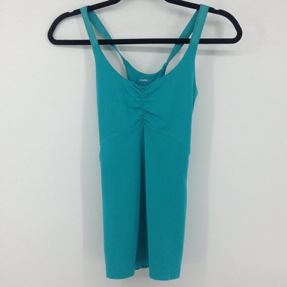 Adidas Climalite Built in Bra Teal Tank Top Size M - Picture 2 of 6